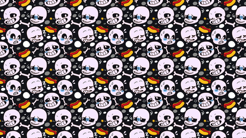 Sans (Undertale), abundance, indoors, multi colored, studio shot, large group of objects, Hot Dog, creativity, geometric shape, circle, Video Game, food