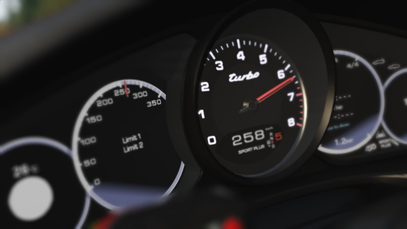indoors, transportation, geometric shape, 1080P, mode of transportation, Assetto Corsa, car, car interior, Porsche Panamera, vehicle interior, number