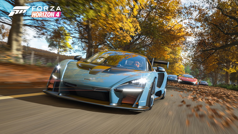 mode of transportation, no people, autumn, car, nature, road, land vehicle, tree, Forza Horizon 4, outdoors, city, vintage car, plant, 4K, motion, E3 2018