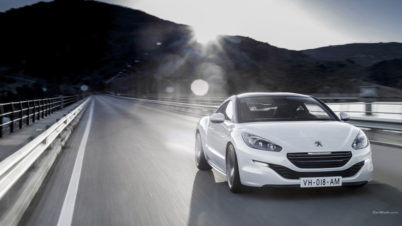 1080P, white cars, road, vehicle, car, Peugeot, Peugeot RCZ