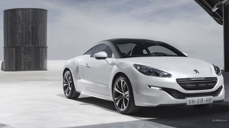 white cars, car, Peugeot, Peugeot RCZ, vehicle, Roadster, coupe, 1080P
