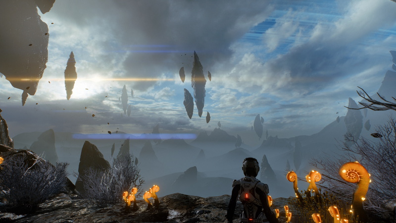 nature, scenics - nature, sky, flame, group of animals, tranquility, tranquil scene, rock, solid, cloud - sky, Andromeda Initiative, heat - temperature