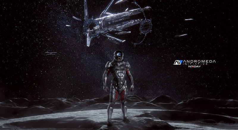 mass, Mass Effect, digital composite, day, one person, Games, sign, full length, space, standing, communication, nature, andromeda, effect, technology