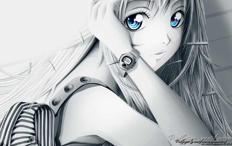 2010 (Year), leisure activity, adult, anime girls, looking at camera, women, young adult, character, young women, headshot, anime, indoors, hairstyle