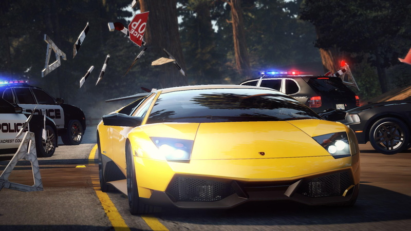 nfs, games, lamborghini, pursuit, 2K, yellow, (2010), murcielago, hot