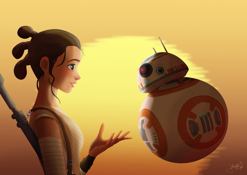 Star Wars, 1080P, BB-8, Star Wars Episode VII: The Force Awakens, Rey (Star Wars)