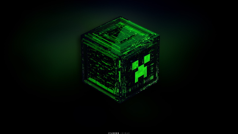 Green, Minecraft, 2K, Creeper