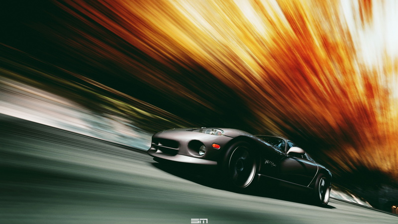 on the move, silver colored, outdoors, motion, black cars, Dodge Viper, speed, road, road trip, travel, motion blur, retro styled, blurred motion, 4K