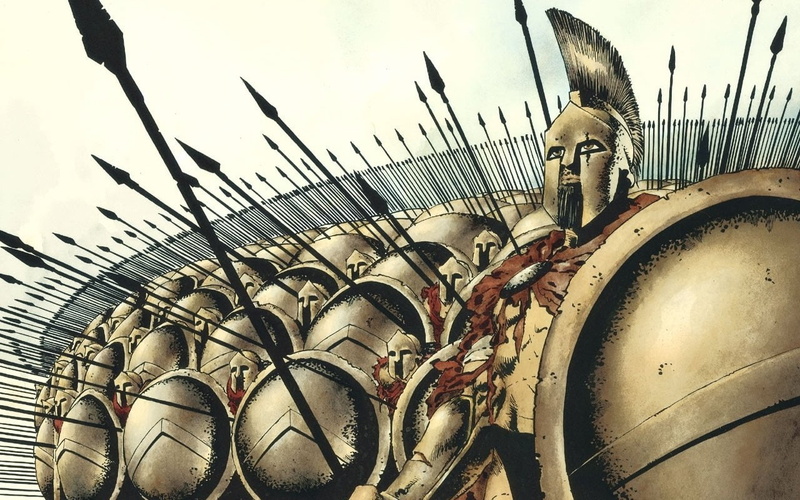 300, 300 (Movie), Shield, Helmet, Comics, Soldier, Spartan, 720P, Cloak, Comic, Spear