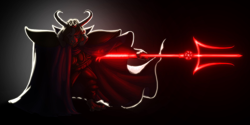 undertale, asgore, spear, horns, 4K, Games