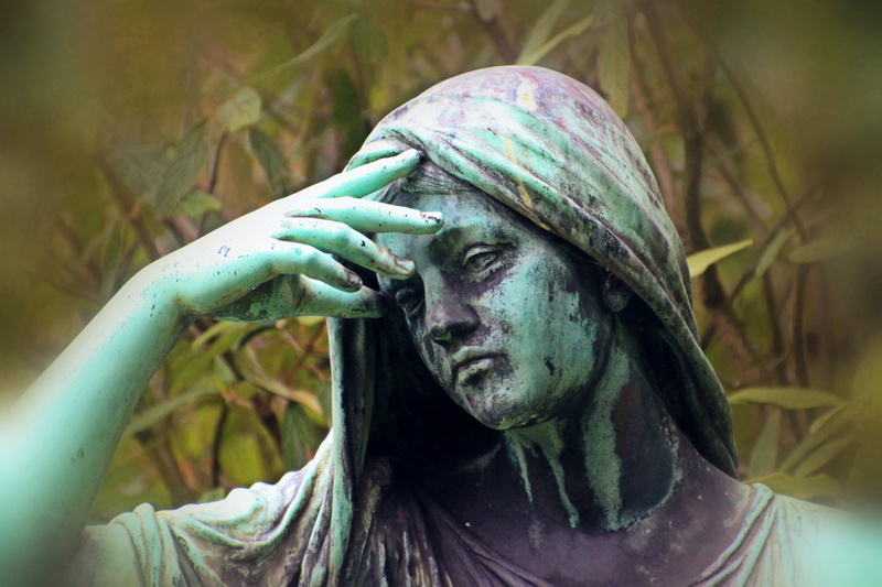 art and craft, close-up, spirituality, day, melancholic, east cemetery aachen germany, mourning, head, sculpture, representation, grave, turles, sad, art portrait