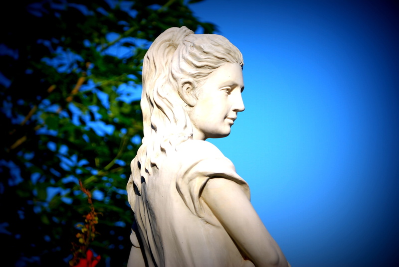 marble, representation, sculpture, sky, nature, close-up, adult, art and craft, tree, elegant, concrete, craft, art, plant, roman, female likeness, low angle view
