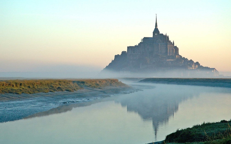 simplistic, mount, michael, avion, normandy, 720P, france