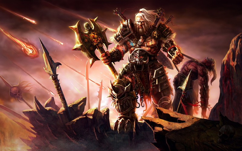 1080P, Weapons, Demon, Video Game, Fan Art, Armor, Dead Demon, Art, Mighty Warrior, Barbarian, Blizzard Entertainment, Minion, Mighty Barbarian, Diablo 3