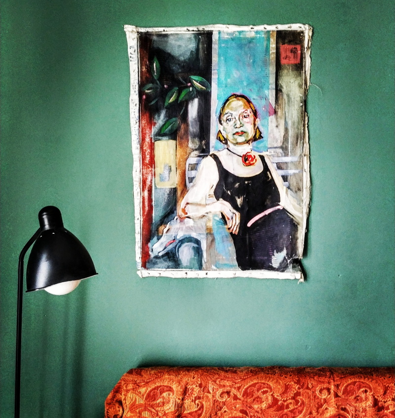 zoodochou pigis 65, painting, canvas, still life, human, paintings, interior design, domestic room, room, person, 2K, male likeness, human representation