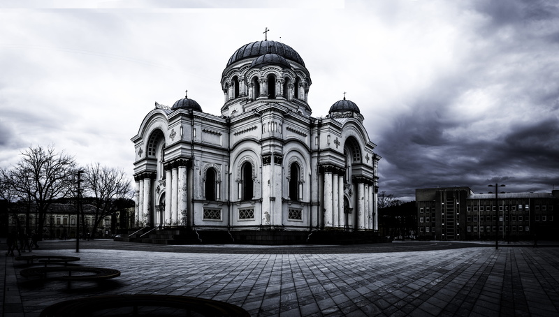 st. michael the archangels church, 8K, kaunas, facade, day, dome, belief, spirituality, place of worship, cloud - sky, europe, church, travel, religion