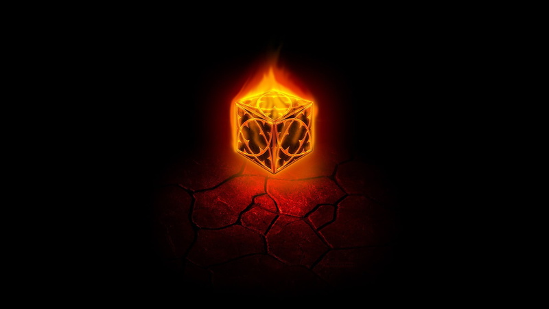 electric lamp, fire, single object, heat - temperature, red, warning sign, no people, Diablo III, glowing, fire - natural phenomenon, black background
