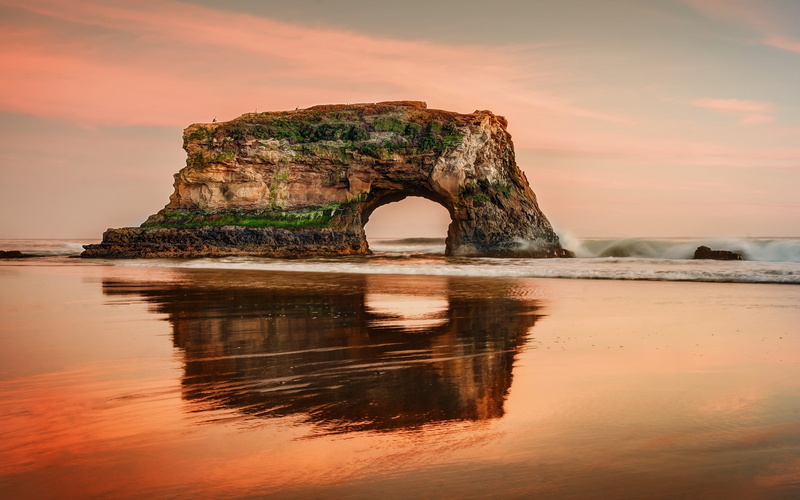 Rock, Santa, Coast, 2K, Scenery, California, Cruz, Sea