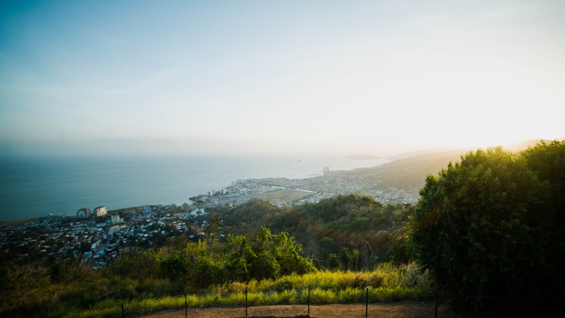 sea, views, 4K, trees, land, day, sky, water, landscape, no people, trinidad, environment, sunset, beach, non-urban scene, nature, outdoors, growth, mountain