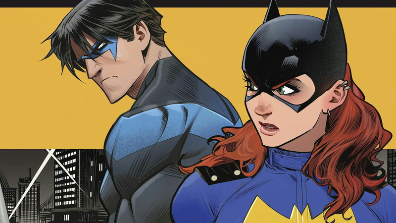 Comics, Dick Grayson, The city, Nightwing, Superheroes, Look, City, Heroes, Batgirl, DC Comics, Comic, Mask, Costume, 1080P, Barbara Gordon