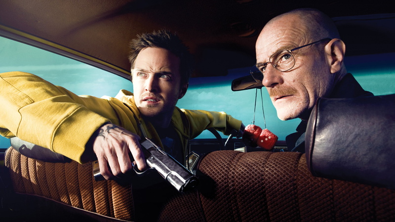 semi, man, wearing, gray, 4K, jacket, lens, Best TV Series of 2015, eyeglasses, automatic, pistol, clear, crime, actor, Aaron Paul, yellow