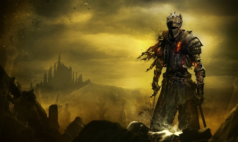 outdoors, From Software, religion, 1080P, the past, cloud - sky, architecture, crowd, Game, men, adult, sky, Dark Souls III, knightarmor, illustration