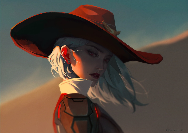 720P, warrior, Ashe (Overwatch), digital