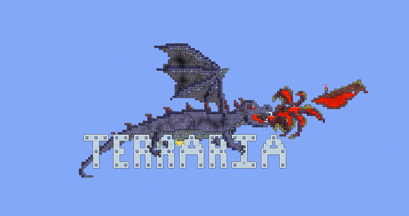 terraria, fantasy, adventure, action, exploration, dragon, sandbox, 2K