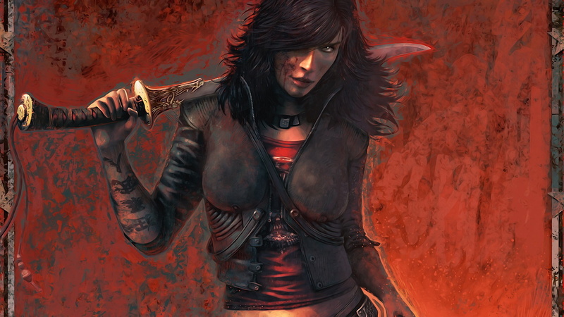 video games, sword, rubi, hd, 1080P, wet