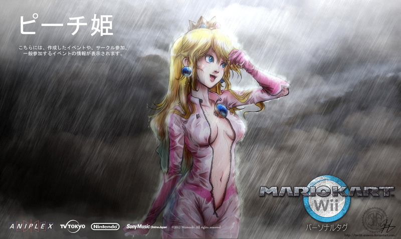 720P, hd, clothing, games, kart, mario, princess, x, nintendo, peach, art, video, wet