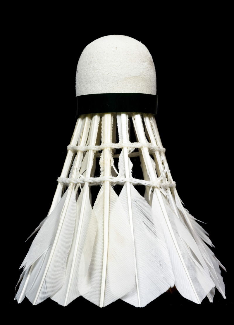 white color, copy space, cut out, black background, mannequin, sports, retail, clothing, representation, close-up, feather, no people, object, hat, shuttlecock