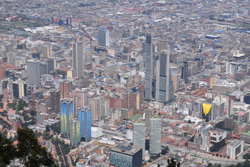 modern, cityscape, crowd, day, tower, office building exterior, bogota, residential district, skyscraper, aerial view, tall - high, 4K, building exterior