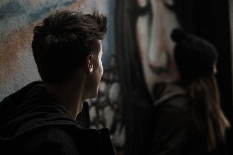 man, men, people, aggression, profile, portrait, headshot, blur, vandalism, couple, depression - sadness, architecture, teenager, boy, city, person, friends