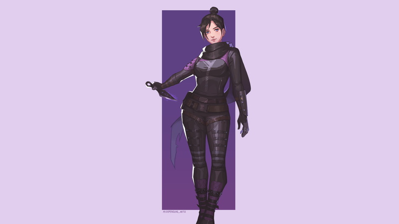 black hair, Wraith (Apex Legends), kunai, Apex Legends, 2K