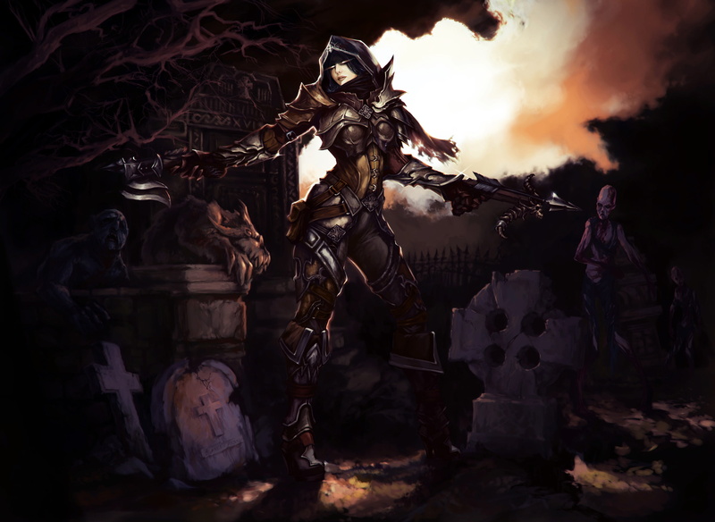 2K, reaper of souls, Diablo 3: Reaper of Souls, magila, cemetery, crossbow, diablo 3, corpses, demon hunter