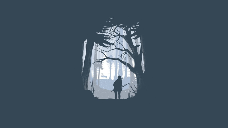 men, lifestyles, outdoors, nature, leisure activity, silhouette, Naughty dog, bare tree, copy space, one person, The last of us, architecture, Sony computer entertainment