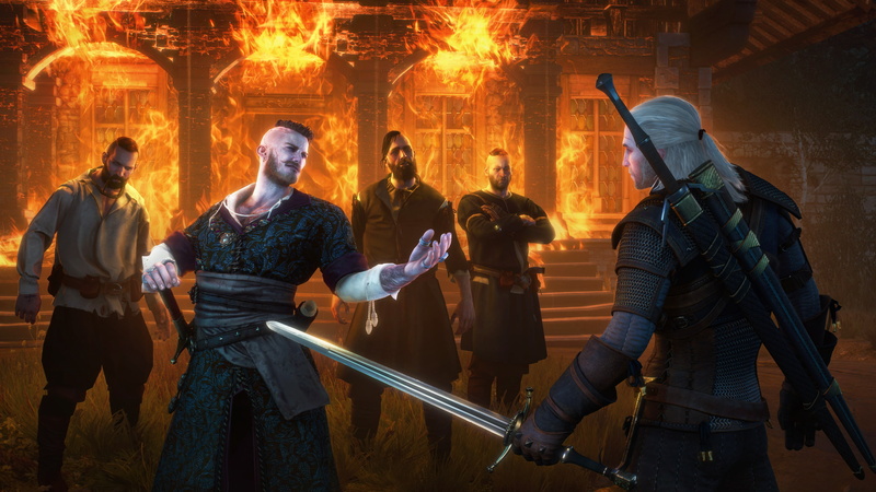 togetherness, Geralt Of Rivia, The Witcher 3: Wild Hunt, fire, standing, leisure activity, history, the past, young adult, burning, PC Gaming, women, Olgierd Von Everec