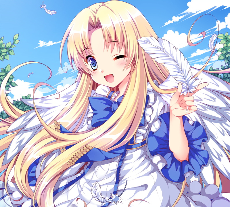 White Dress, 1080P, Blonde, The Rising of the Shield Hero, Anime, Wings, Filo (The Rising of The Shield Hero)
