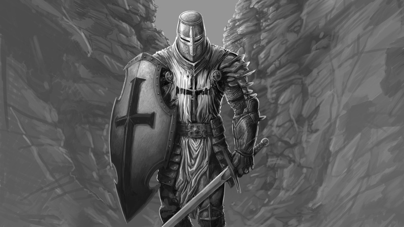 Warrior, Sword, Fantasy, Shield, 4K, Knight