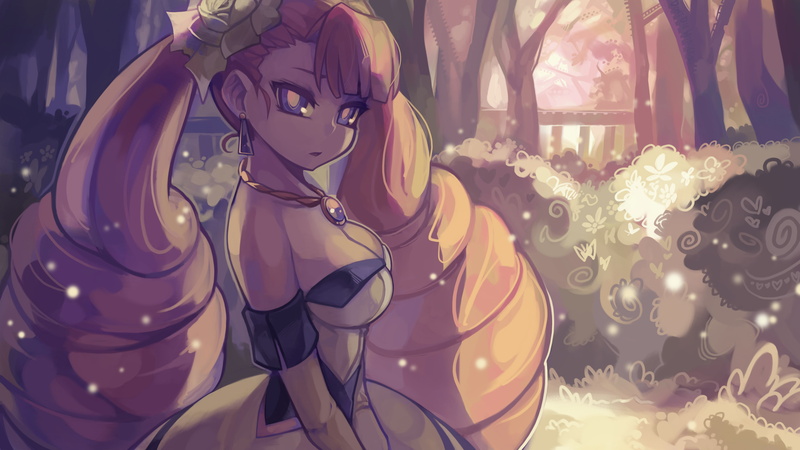 arcana, muentes, 4K, eric, necklace, tree, petra, johanna, cleavage, lagerkvist, heart, dress, butterfly, twintails