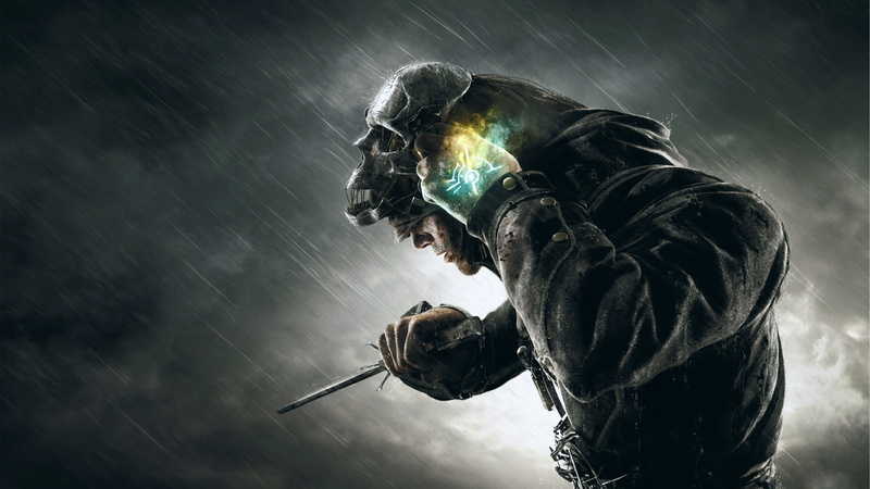 video games, digital composite, sky, men, outdoors, nature, Dishonored, motion, people, aggression, clothing, adult, waist up, low angle view, 4K, anger