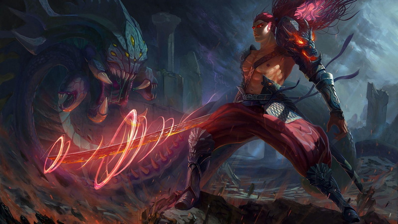 skin, hd, game, legends, demonic, baron, yasuo, league, 1080P, video, art