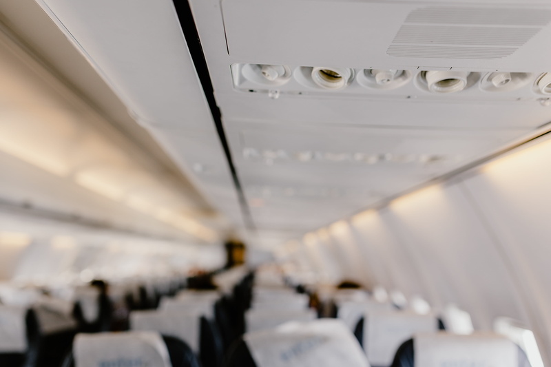 4K, flying, passenger cabin, seat, selective focus, indoors, vehicle interior, airplane, aisle, interior, business, vehicle seat, technology, air vehicle