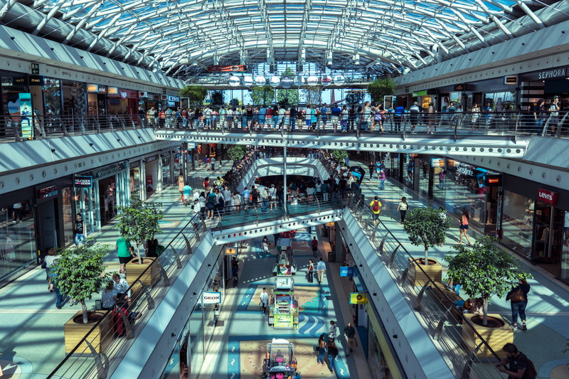 real people, group of people, transportation, travel, high angle view, glass, centre, track, centro vasco da gama, lisbon, center, train, train - vehicle