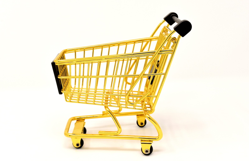 no people, candy, cut out, business, white, trolleys, trolley, 5K, yellow, metal, retail, gold, cart, luxury, purchasing, consumerism, food, buying, wheel