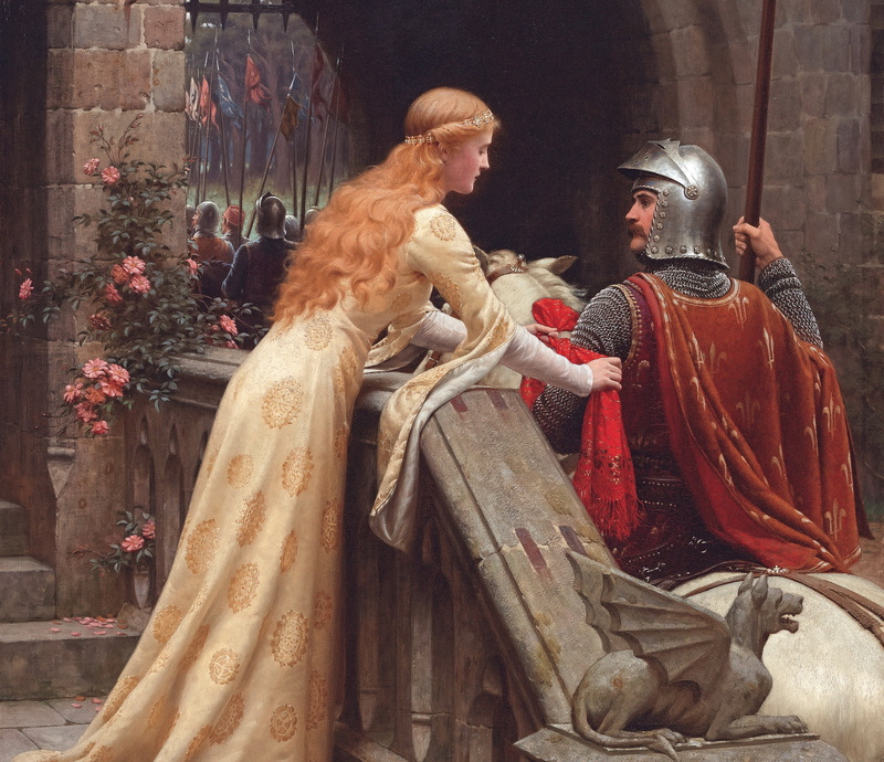 religion, representation, cultures, sculpture, English artist, farewell, the pre-Raphaelite, white horse, woman, picture, maiden, Godspeed, Pre-Raphaelite