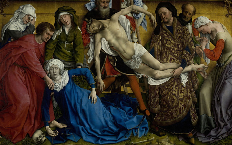 5K, The Descent, Madrid, netherlandish painter, Rogier van der Weyden, 1435-1438, Dutch painter, The descent from the cross, The Prado museum