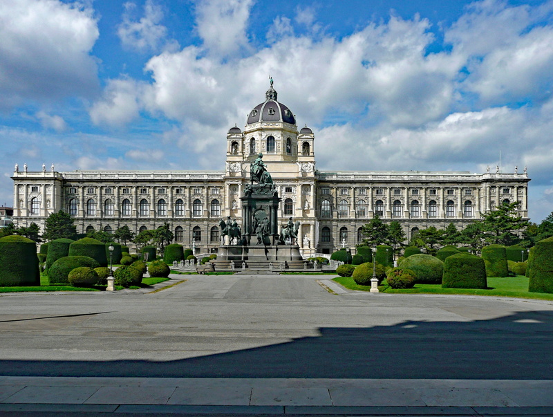 museum, travel, sky, white, naturehistorical museum, vienna, tourism, history, building, day, places of interest, dome, colonnade, architecture, austria