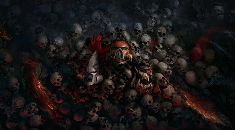 gray, representation, Skulls, Warhammer, celebration, spooky, human representation, war, day, videogame, art and craft, 4K, evil, DawnofWar