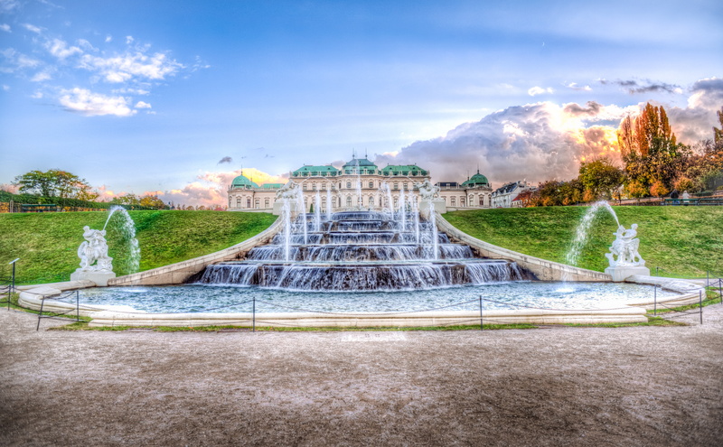 architecture, european, exterior, green, travel, day, park, tourism, swimming pool, capital, formal garden, monument, nature, ornamental garden, cloud - sky